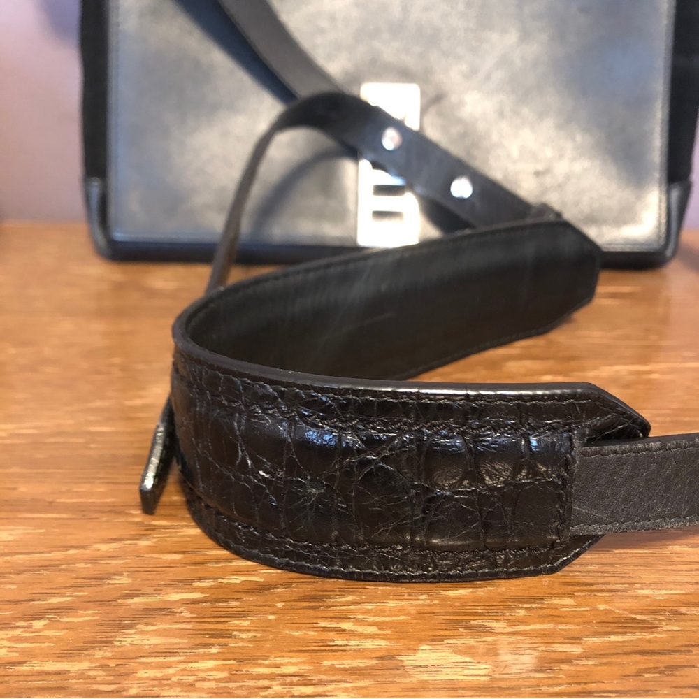 $1650 Proenza Schouler Black Leather Elliot Shoulder Crossbody Messenger Bag - Picture 12 of 13